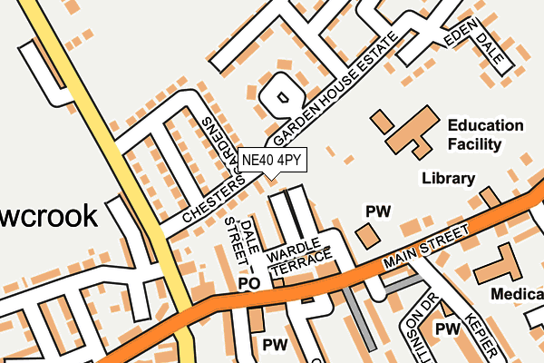 NE40 4PY map - OS OpenMap – Local (Ordnance Survey) NE40 4PY map - OS OpenMap – Local (Ordnance Survey)