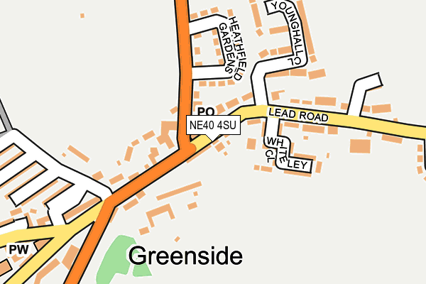 NE40 4SU map - OS OpenMap – Local (Ordnance Survey) NE40 4SU map - OS OpenMap – Local (Ordnance Survey)
