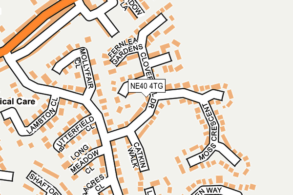 NE40 4TG map - OS OpenMap – Local (Ordnance Survey) NE40 4TG map - OS OpenMap – Local (Ordnance Survey)