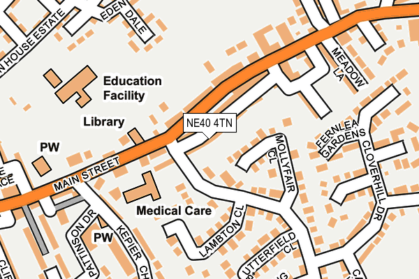 NE40 4TN map - OS OpenMap – Local (Ordnance Survey) NE40 4TN map - OS OpenMap – Local (Ordnance Survey)