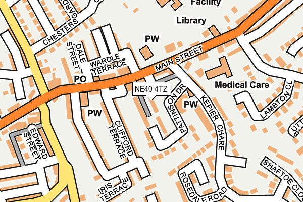 NE40 4TZ map - OS OpenMap – Local (Ordnance Survey) NE40 4TZ map - OS OpenMap – Local (Ordnance Survey)