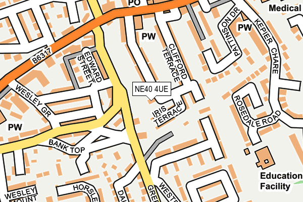 NE40 4UE map - OS OpenMap – Local (Ordnance Survey) NE40 4UE map - OS OpenMap – Local (Ordnance Survey)