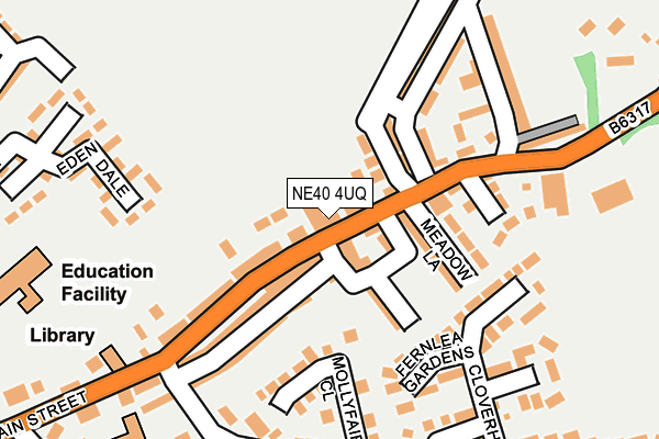 NE40 4UQ map - OS OpenMap – Local (Ordnance Survey) NE40 4UQ map - OS OpenMap – Local (Ordnance Survey)