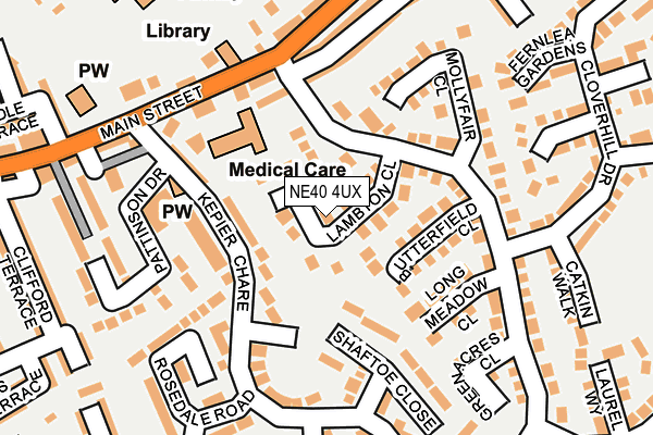 NE40 4UX map - OS OpenMap – Local (Ordnance Survey) NE40 4UX map - OS OpenMap – Local (Ordnance Survey)