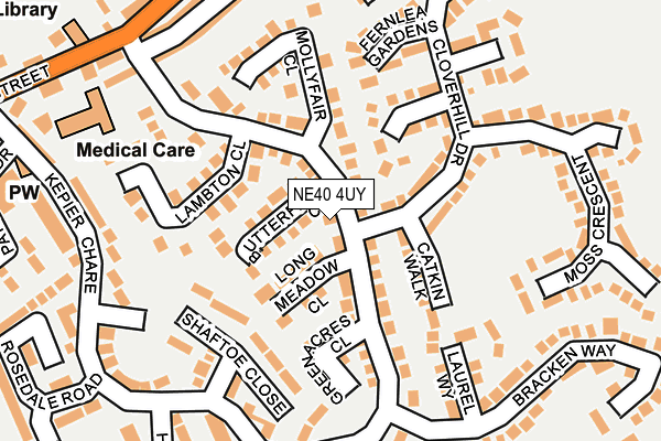 NE40 4UY map - OS OpenMap – Local (Ordnance Survey) NE40 4UY map - OS OpenMap – Local (Ordnance Survey)