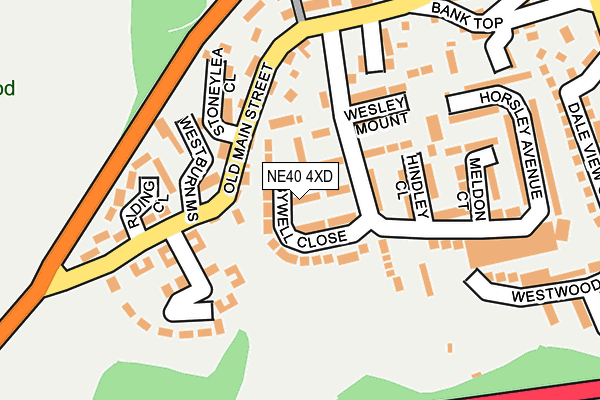 NE40 4XD map - OS OpenMap – Local (Ordnance Survey) NE40 4XD map - OS OpenMap – Local (Ordnance Survey)