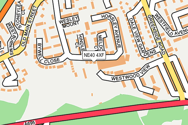 NE40 4XF map - OS OpenMap – Local (Ordnance Survey) NE40 4XF map - OS OpenMap – Local (Ordnance Survey)