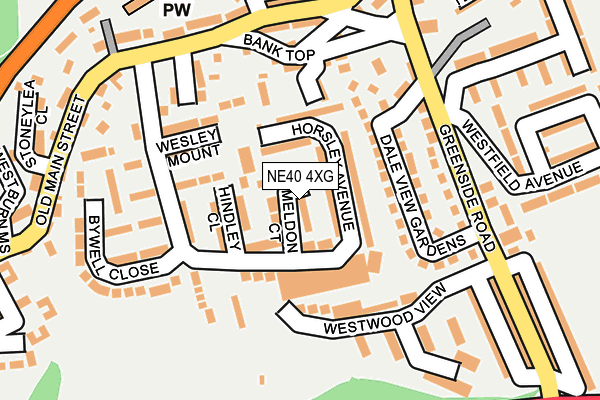 NE40 4XG map - OS OpenMap – Local (Ordnance Survey) NE40 4XG map - OS OpenMap – Local (Ordnance Survey)