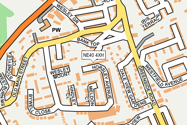 NE40 4XH map - OS OpenMap – Local (Ordnance Survey) NE40 4XH map - OS OpenMap – Local (Ordnance Survey)