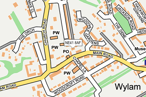 NE41 8AF map - OS OpenMap – Local (Ordnance Survey) NE41 8AF map - OS OpenMap – Local (Ordnance Survey)