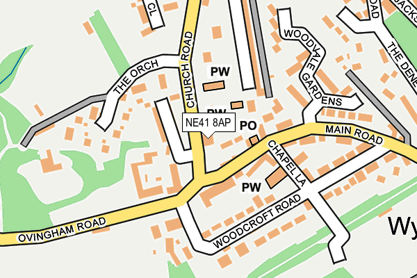 NE41 8AP map - OS OpenMap – Local (Ordnance Survey) NE41 8AP map - OS OpenMap – Local (Ordnance Survey)