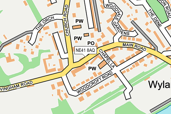 NE41 8AQ map - OS OpenMap – Local (Ordnance Survey) NE41 8AQ map - OS OpenMap – Local (Ordnance Survey)
