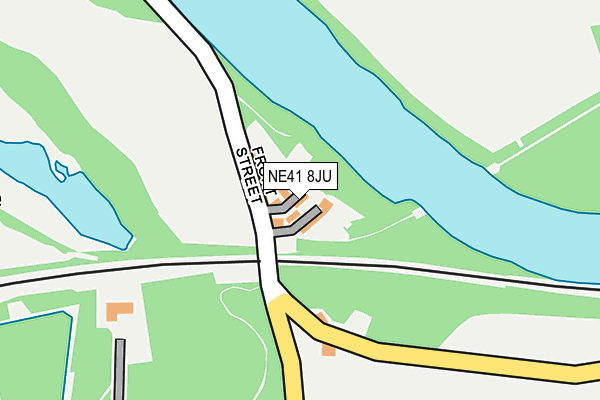 NE41 8JU map - OS OpenMap – Local (Ordnance Survey) NE41 8JU map - OS OpenMap – Local (Ordnance Survey)