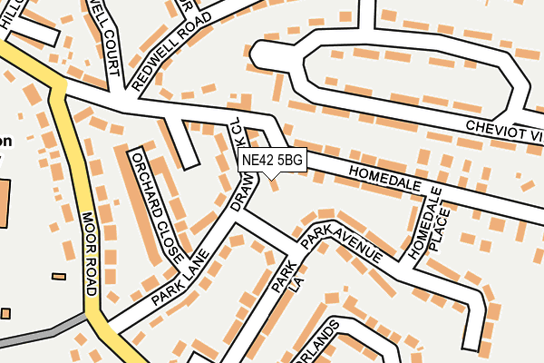 NE42 5BG map - OS OpenMap – Local (Ordnance Survey) NE42 5BG map - OS OpenMap – Local (Ordnance Survey)