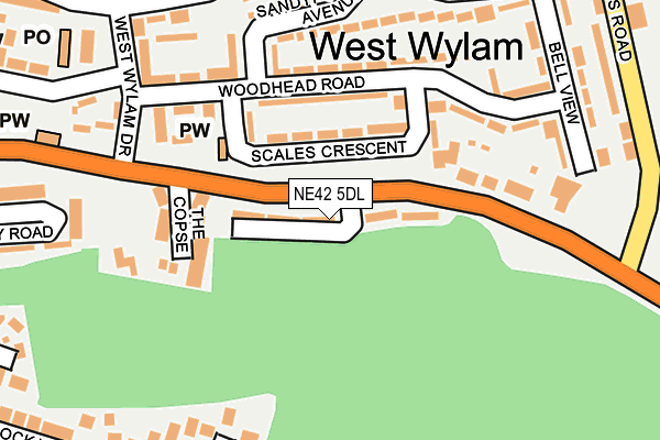 NE42 5DL map - OS OpenMap – Local (Ordnance Survey) NE42 5DL map - OS OpenMap – Local (Ordnance Survey)