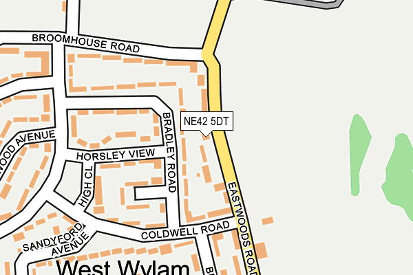 NE42 5DT map - OS OpenMap – Local (Ordnance Survey) NE42 5DT map - OS OpenMap – Local (Ordnance Survey)