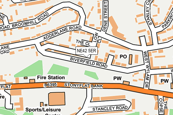 NE42 5ER map - OS OpenMap – Local (Ordnance Survey) NE42 5ER map - OS OpenMap – Local (Ordnance Survey)