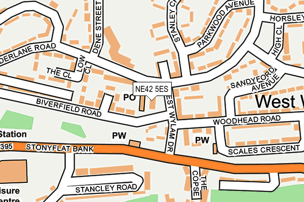 NE42 5ES map - OS OpenMap – Local (Ordnance Survey) NE42 5ES map - OS OpenMap – Local (Ordnance Survey)