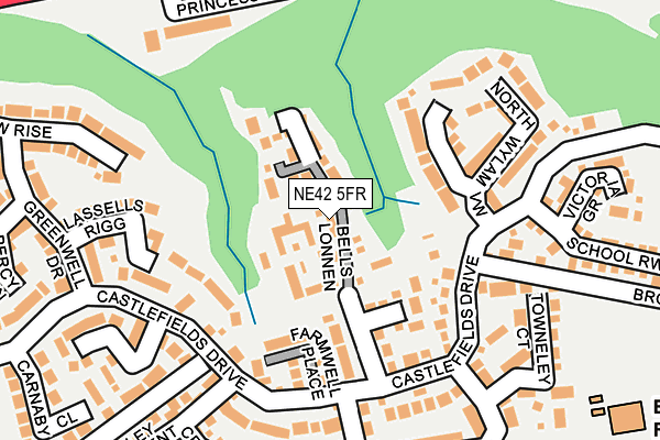 NE42 5FR map - OS OpenMap – Local (Ordnance Survey) NE42 5FR map - OS OpenMap – Local (Ordnance Survey)
