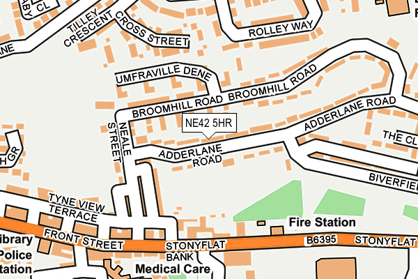 NE42 5HR map - OS OpenMap – Local (Ordnance Survey) NE42 5HR map - OS OpenMap – Local (Ordnance Survey)