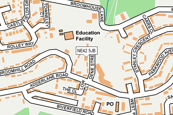 NE42 5JB map - OS OpenMap – Local (Ordnance Survey) NE42 5JB map - OS OpenMap – Local (Ordnance Survey)