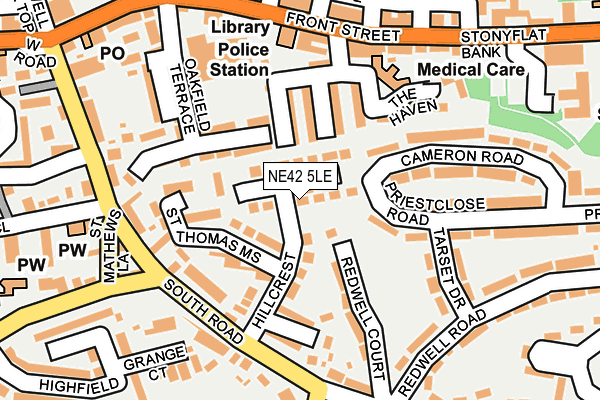 NE42 5LE map - OS OpenMap – Local (Ordnance Survey) NE42 5LE map - OS OpenMap – Local (Ordnance Survey)