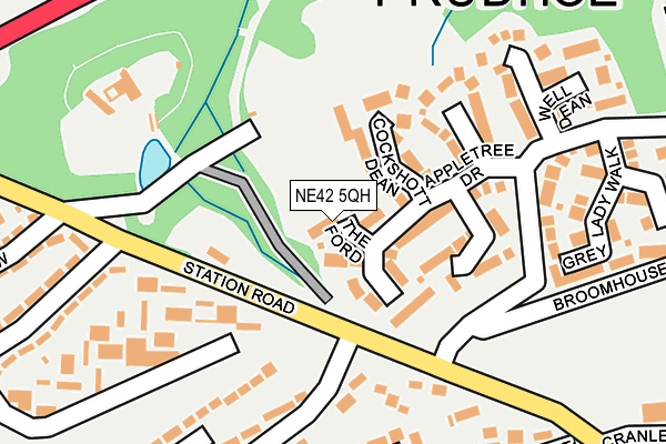 NE42 5QH map - OS OpenMap – Local (Ordnance Survey) NE42 5QH map - OS OpenMap – Local (Ordnance Survey)