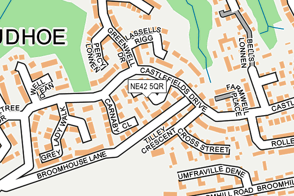 NE42 5QR map - OS OpenMap – Local (Ordnance Survey)