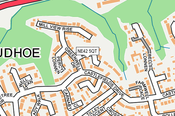 NE42 5QT map - OS OpenMap – Local (Ordnance Survey) NE42 5QT map - OS OpenMap – Local (Ordnance Survey)
