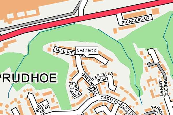 NE42 5QX map - OS OpenMap – Local (Ordnance Survey) NE42 5QX map - OS OpenMap – Local (Ordnance Survey)