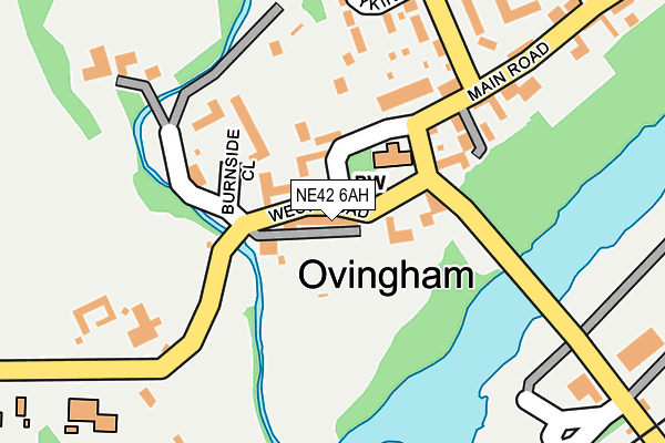 NE42 6AH map - OS OpenMap – Local (Ordnance Survey) NE42 6AH map - OS OpenMap – Local (Ordnance Survey)