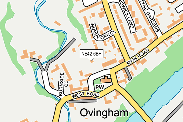 NE42 6BH map - OS OpenMap – Local (Ordnance Survey) NE42 6BH map - OS OpenMap – Local (Ordnance Survey)