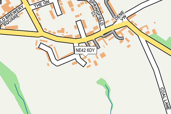 NE42 6DY map - OS OpenMap – Local (Ordnance Survey) NE42 6DY map - OS OpenMap – Local (Ordnance Survey)