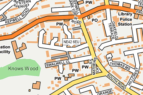 NE42 6EU map - OS OpenMap – Local (Ordnance Survey) NE42 6EU map - OS OpenMap – Local (Ordnance Survey)