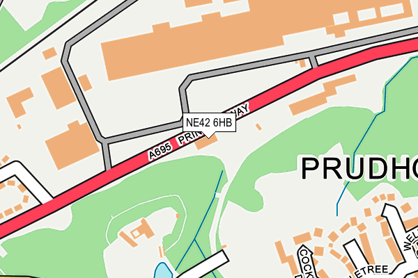 NE42 6HB map - OS OpenMap – Local (Ordnance Survey) NE42 6HB map - OS OpenMap – Local (Ordnance Survey)