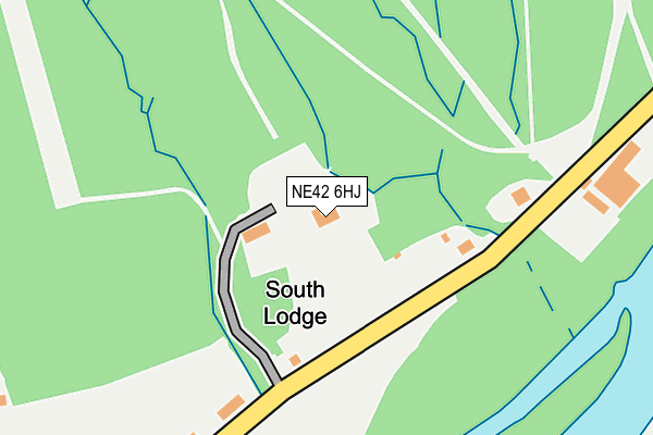 NE42 6HJ map - OS OpenMap – Local (Ordnance Survey) NE42 6HJ map - OS OpenMap – Local (Ordnance Survey)