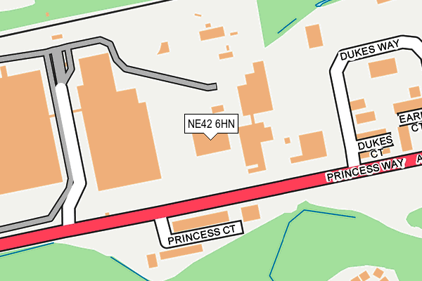 NE42 6HN map - OS OpenMap – Local (Ordnance Survey) NE42 6HN map - OS OpenMap – Local (Ordnance Survey)