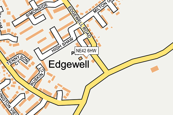NE42 6HW map - OS OpenMap – Local (Ordnance Survey) NE42 6HW map - OS OpenMap – Local (Ordnance Survey)