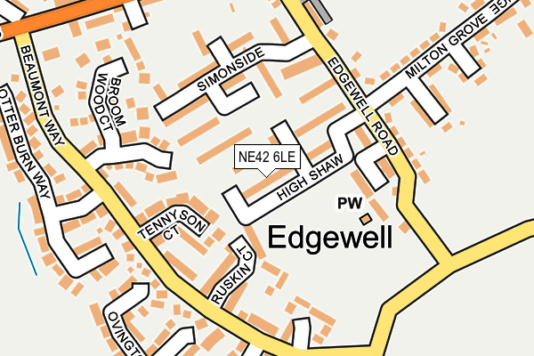NE42 6LE map - OS OpenMap – Local (Ordnance Survey) NE42 6LE map - OS OpenMap – Local (Ordnance Survey)