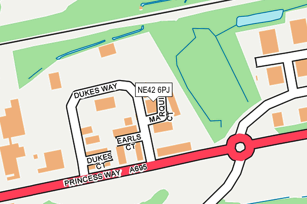 NE42 6PJ map - OS OpenMap – Local (Ordnance Survey) NE42 6PJ map - OS OpenMap – Local (Ordnance Survey)