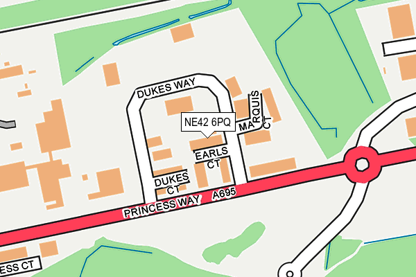 NE42 6PQ map - OS OpenMap – Local (Ordnance Survey) NE42 6PQ map - OS OpenMap – Local (Ordnance Survey)