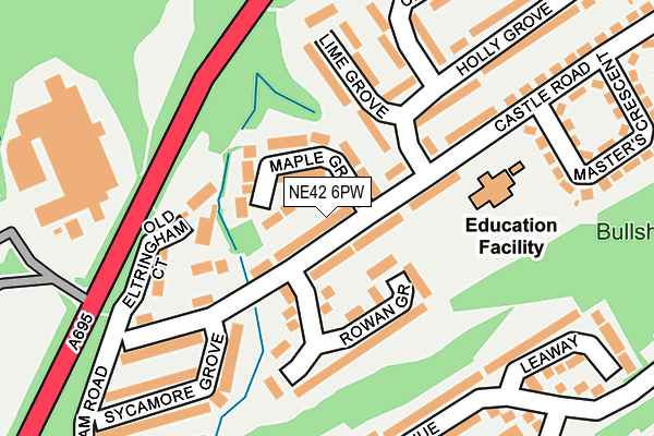 NE42 6PW map - OS OpenMap – Local (Ordnance Survey) NE42 6PW map - OS OpenMap – Local (Ordnance Survey)