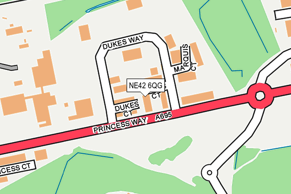 NE42 6QG map - OS OpenMap – Local (Ordnance Survey) NE42 6QG map - OS OpenMap – Local (Ordnance Survey)