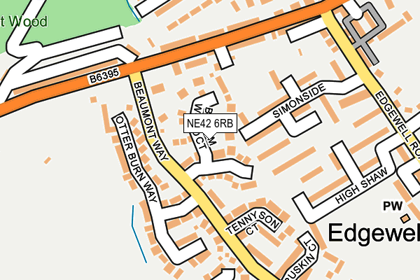 NE42 6RB map - OS OpenMap – Local (Ordnance Survey)