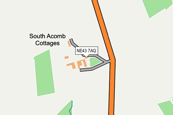 NE43 7AQ map - OS OpenMap – Local (Ordnance Survey) NE43 7AQ map - OS OpenMap – Local (Ordnance Survey)