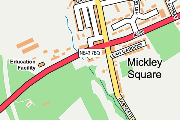 NE43 7BQ map - OS OpenMap – Local (Ordnance Survey) NE43 7BQ map - OS OpenMap – Local (Ordnance Survey)