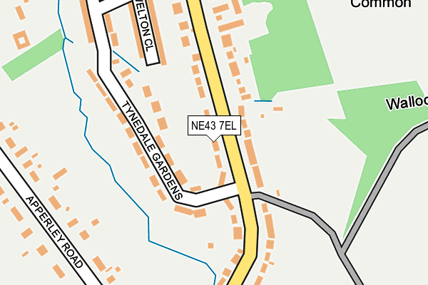 NE43 7EL map - OS OpenMap – Local (Ordnance Survey) NE43 7EL map - OS OpenMap – Local (Ordnance Survey)