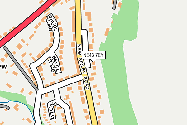 NE43 7EY map - OS OpenMap – Local (Ordnance Survey) NE43 7EY map - OS OpenMap – Local (Ordnance Survey)