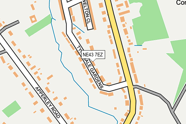 NE43 7EZ map - OS OpenMap – Local (Ordnance Survey) NE43 7EZ map - OS OpenMap – Local (Ordnance Survey)