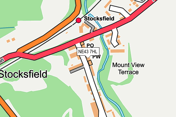 NE43 7HL map - OS OpenMap – Local (Ordnance Survey) NE43 7HL map - OS OpenMap – Local (Ordnance Survey)